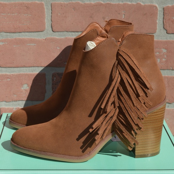 Mia Women’s Brown Avril Booties with Fringe Size 6.5 - Picture 4 of 10